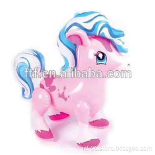 lovely inflatable cartoon horse model toys for kids